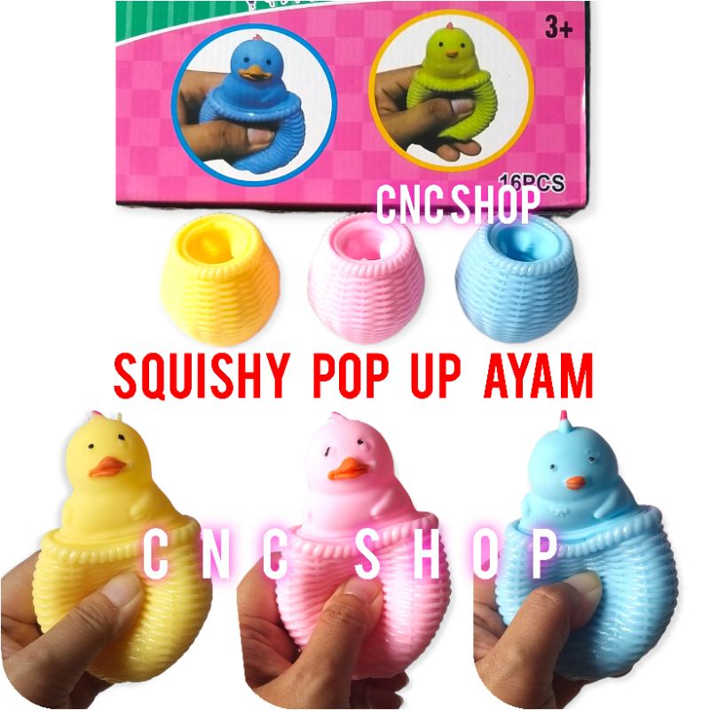 Mainan Squishy Pop Up Animal Mainan Anak Anti Stress Lucu