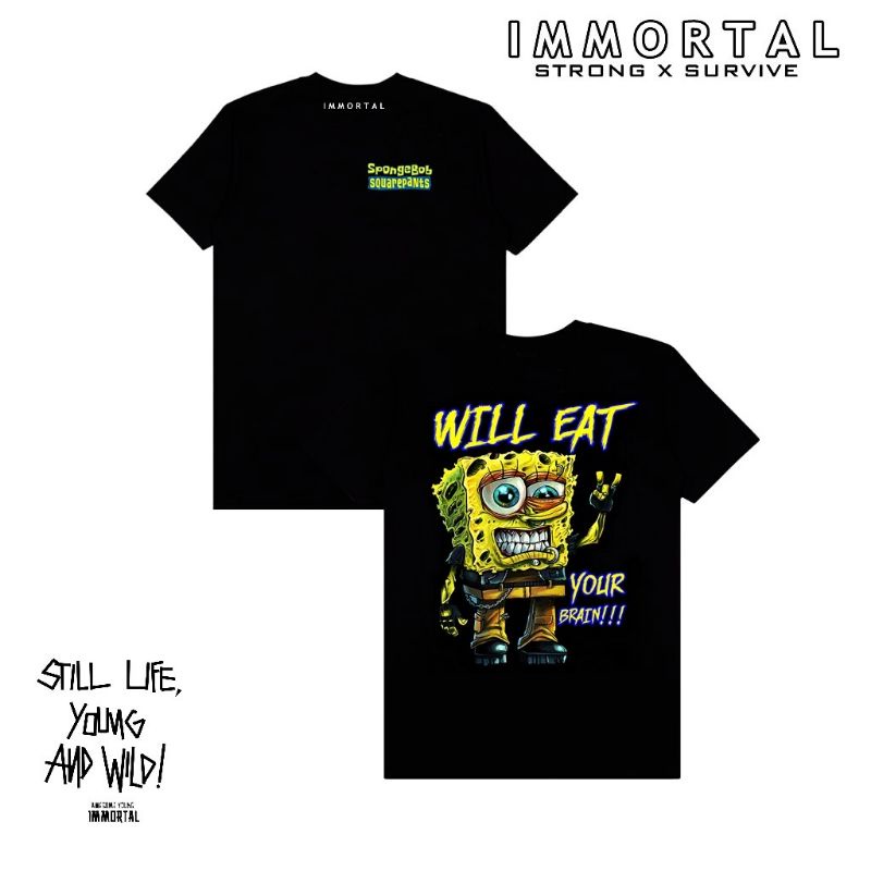 Kaos tshirt pria wanita dewasa spongebob