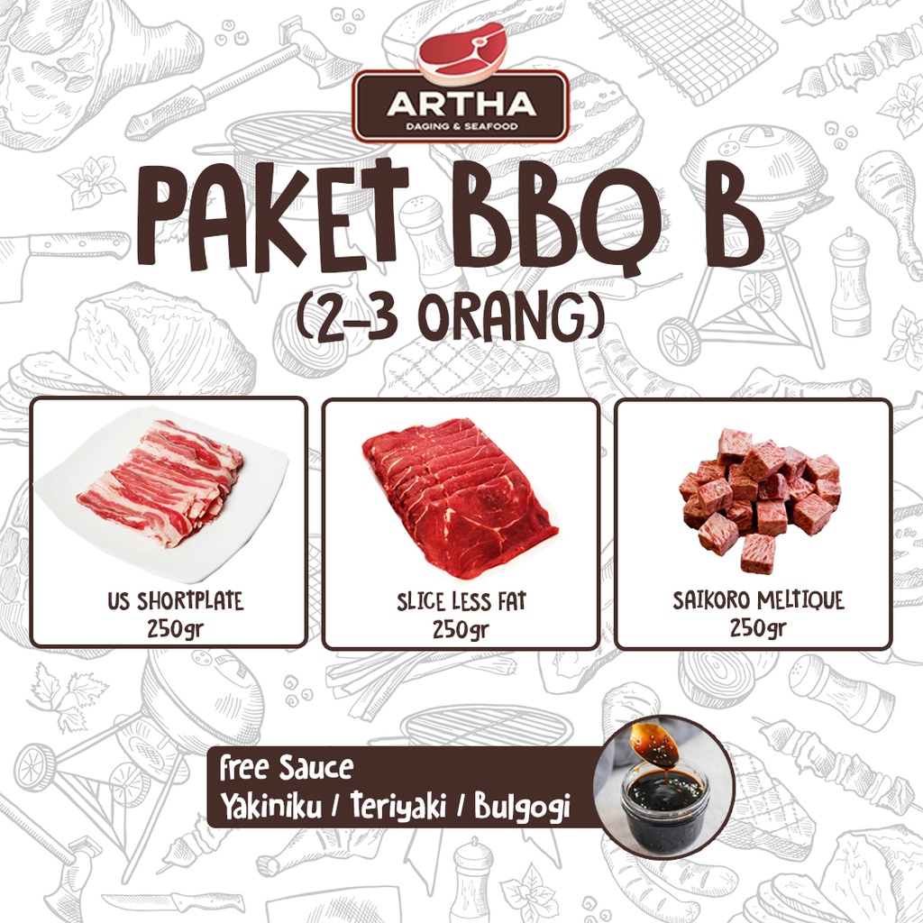 

PAKET KOREAN BARBEQUE GRILL B (2-3 ORANG) // All U Can Eat Yakiniku