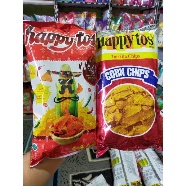 Happytos Tortilla Chips Rasa Jagung 160g/140g