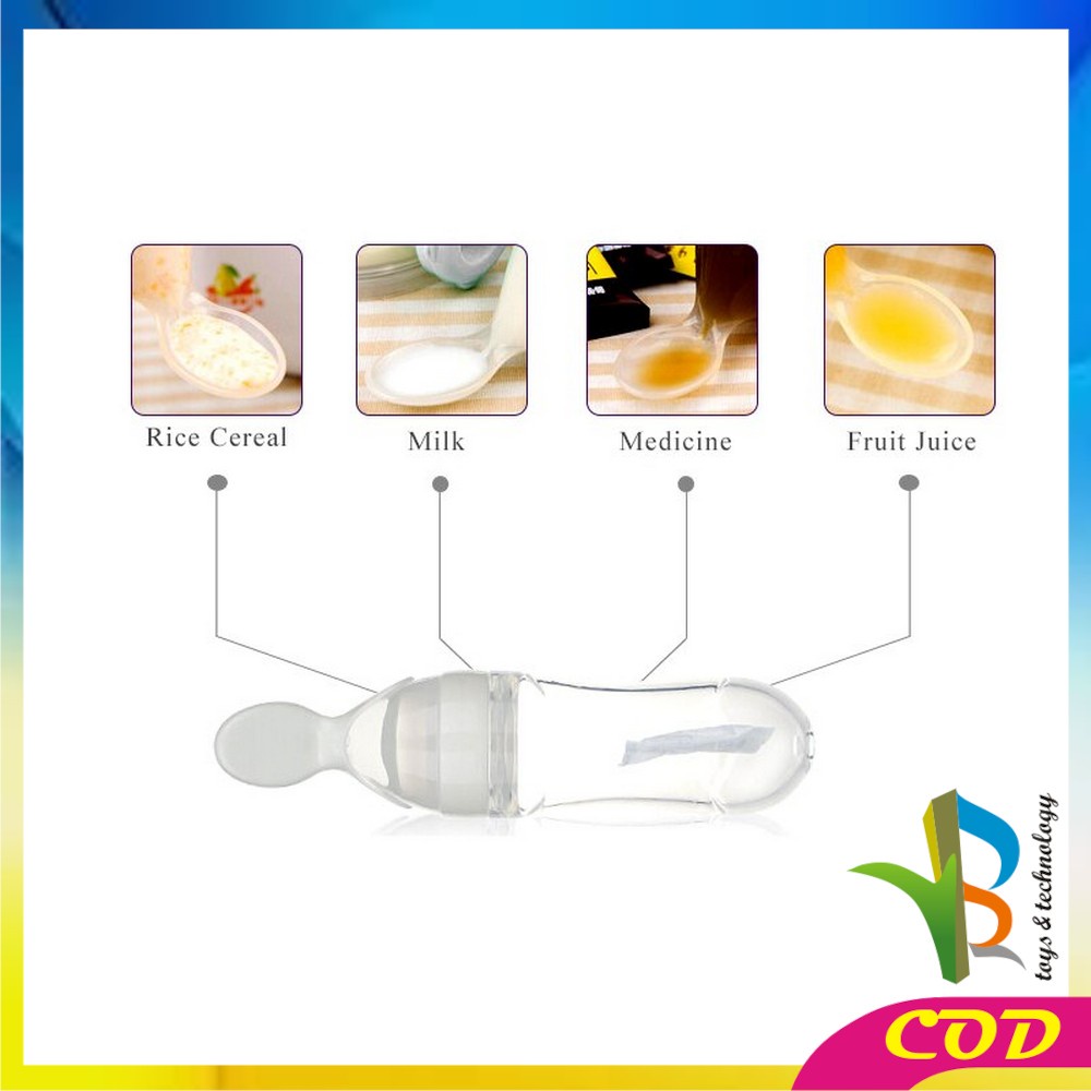 RB-C49-50 Botol Sendok Makan Bayi Botol Susu Dot Sendok Bubur MPASI Baby Spoon Feeder Food Grade