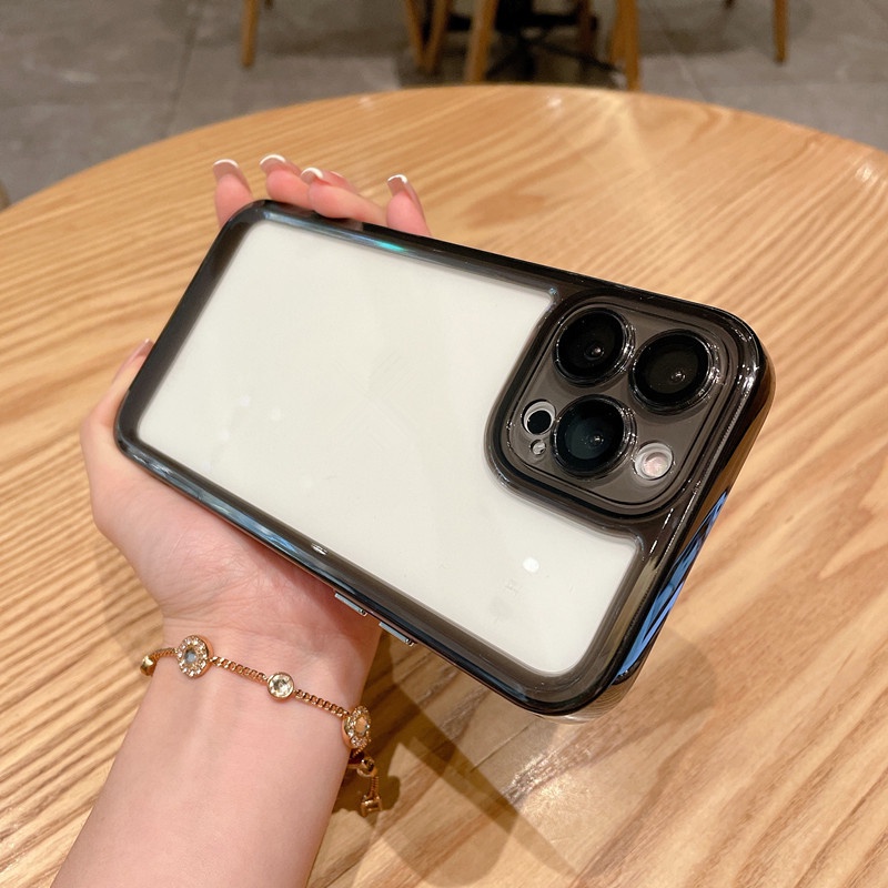 Case Pelindung Lensa Kamera Belakang Transparan Tahan Banting Untuk iPhone 14 13 12 11 Pro MAX XS MAX XR X 7 + 8 Plus
