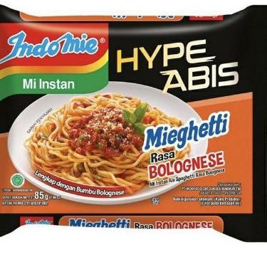 

☝ Indomie MIEGHETTI spaghetti spageti mighetti bolognese 85 gram カ