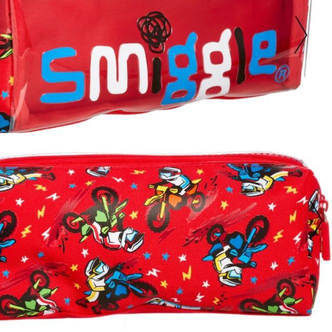 

Trend Smiggle Wander Id Dual Zip Pencil Case kotak pencil transparant SMWD``