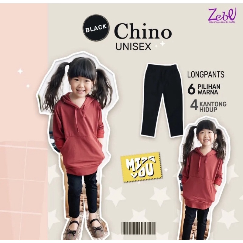 Jobel LongPants Chino Unisex - Celana Murah Anak/Chinos Pants Best Seller