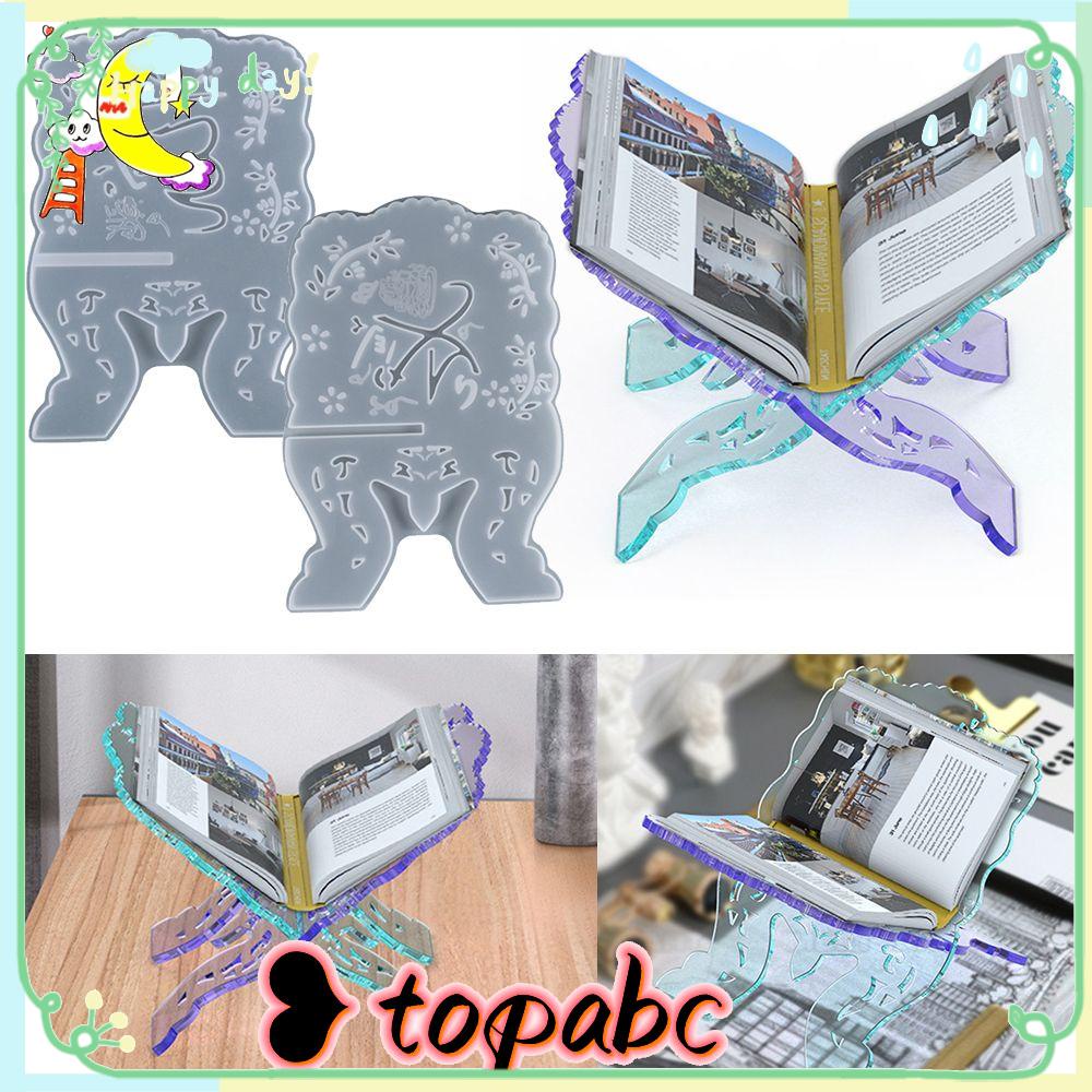 TOP Hollow Scripture Book Stand Home Decoration Epoxy Casting Silicone Mould Reading Book Shelf