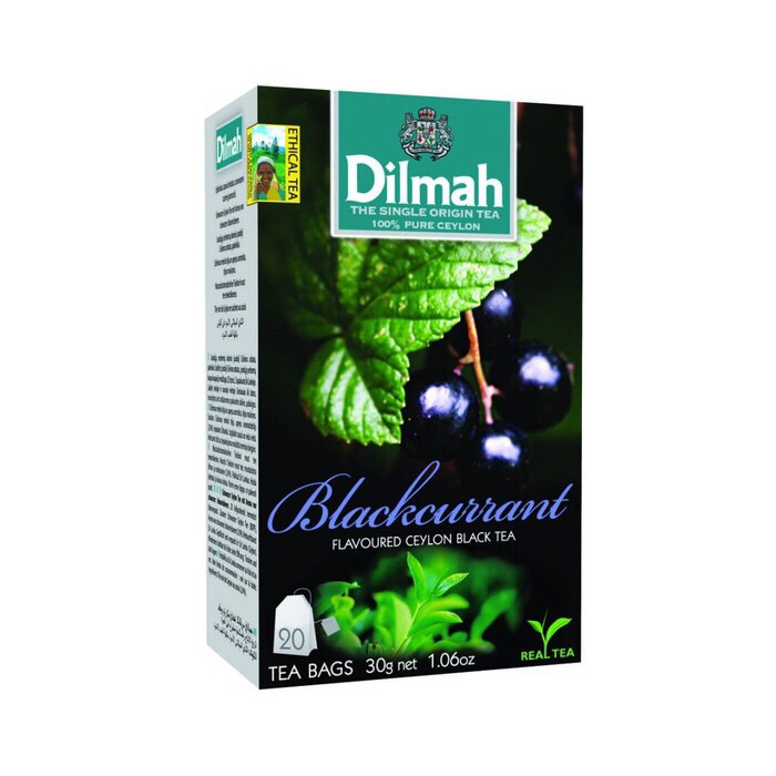 

NEW Teh Dilmah No Envelope 20 sachet Blackcurrant