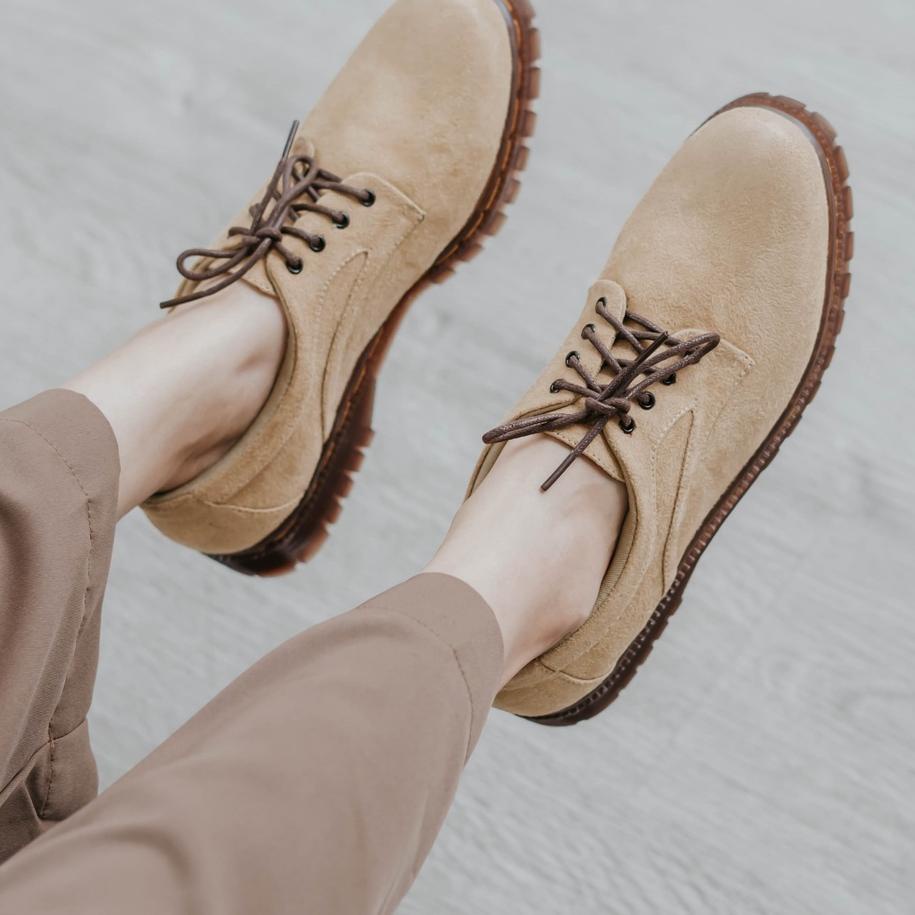 Langsung Order Dianable - Meisie Oxford Docmart (Black - Caramel - Houndstooth)