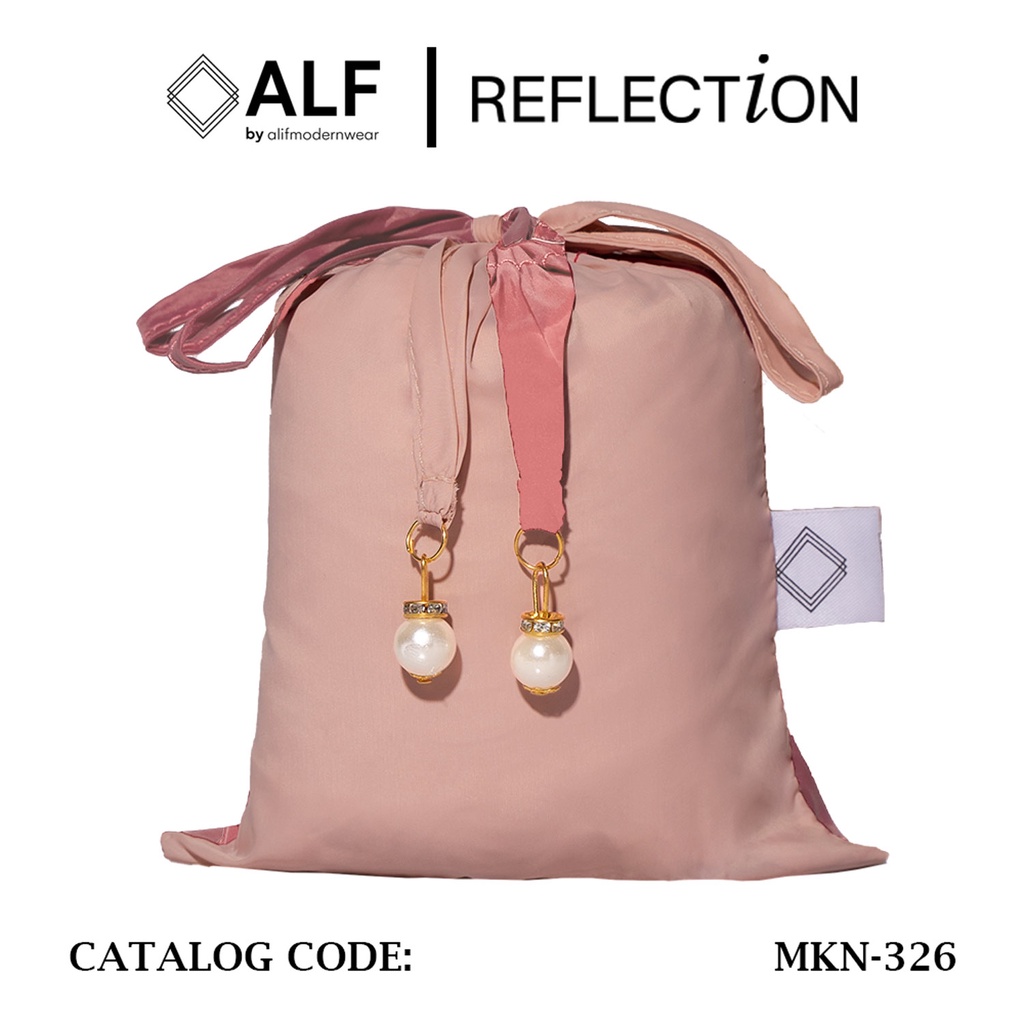 ALIF MUKENA MINI TWO TONE PARASUT PREMIUM KOREA TRAVEL - ROSE QUARTZ ( MKN-326 )