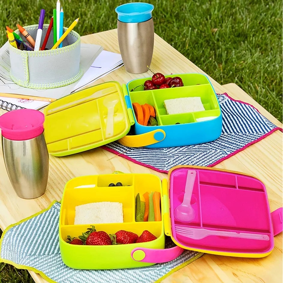 Mokuten Lunchbox Kotak Bekal Makan Anak Fun Colorful Leakproof Lunch Box