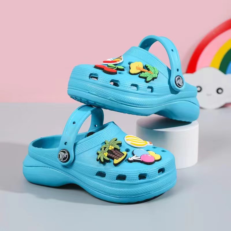 Sandal Crocs Kids Classic Clog  Anak  Crocs Anak-anak  Laki-laki Dan Perempuan Free Jibbits Pantai