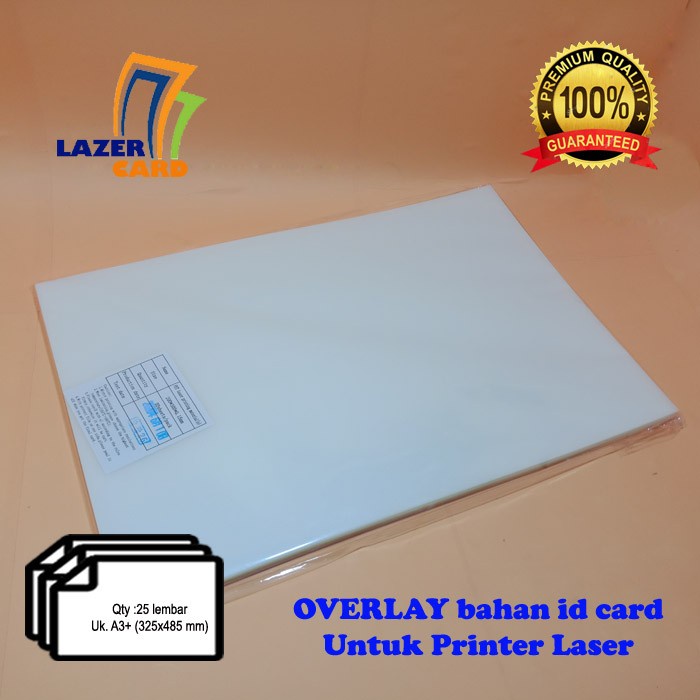 

BAHAN PVC ID CARD 25 LEMBAR - OVERLAY (UNTUK LASER PRINTER) A3+