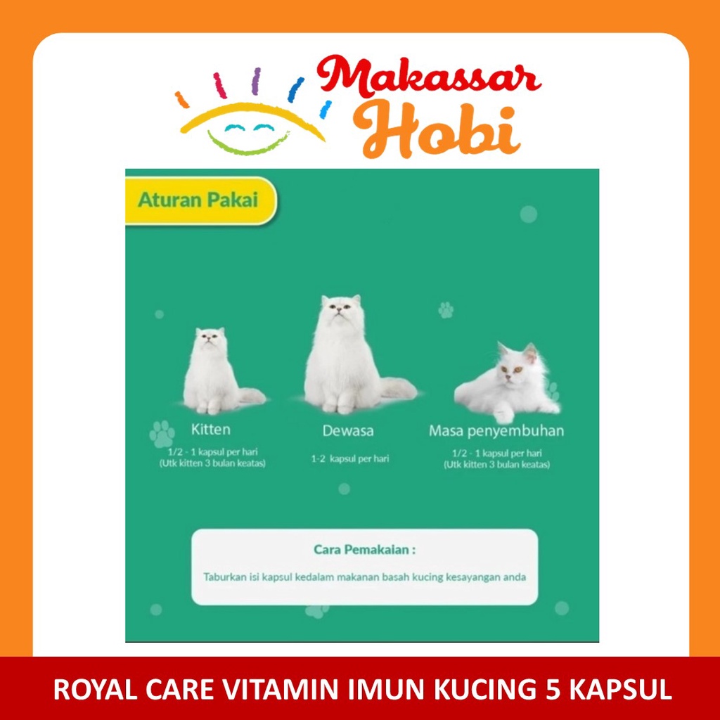 Royal Care Vitamin Imun Kucing Booster Daya Tahan Tubuh Anti Virus TF