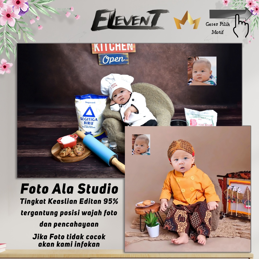 Miliki Softfile Edit Muka Bayi Ala Studio Bisa Tambah Tulisan Jasa Setting Ubah Wajah Bayi New Born Girl / Boy / Cewek / Cowok Anak Harga Terjangkau Banyak Pilihan 140 Motif Photo Klaten Kelahiran Cetak Sendiri di walldecor / bingkai / frame Murah