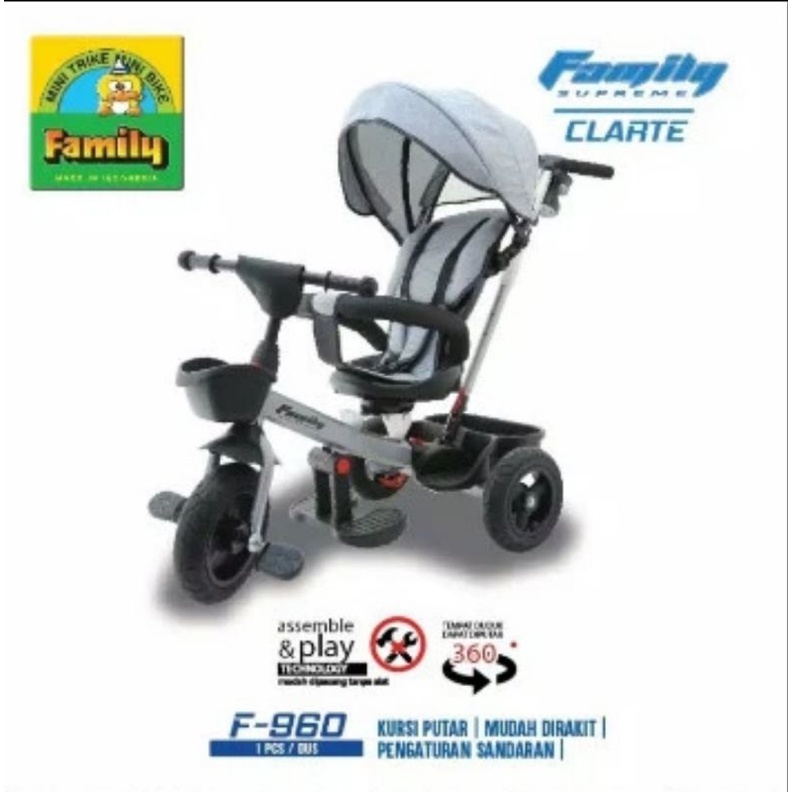 Sepeda R3 Roda 3 Stroller Anak Family Supreme Clarte F-960 F 960