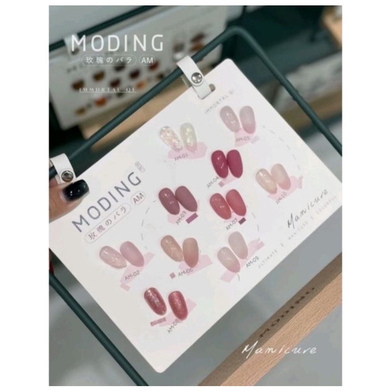 MODING AM NAIL GEL POLISH KUTEK GEL FREE FRAME SET ISI 10 WARNA