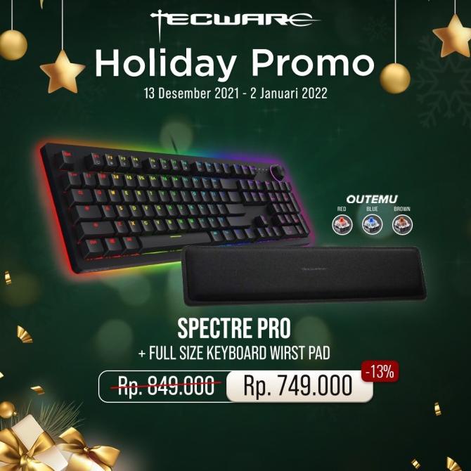 Tecware Spectre Pro RGB Mechanical Keyboard Gaming Red Blue Brown