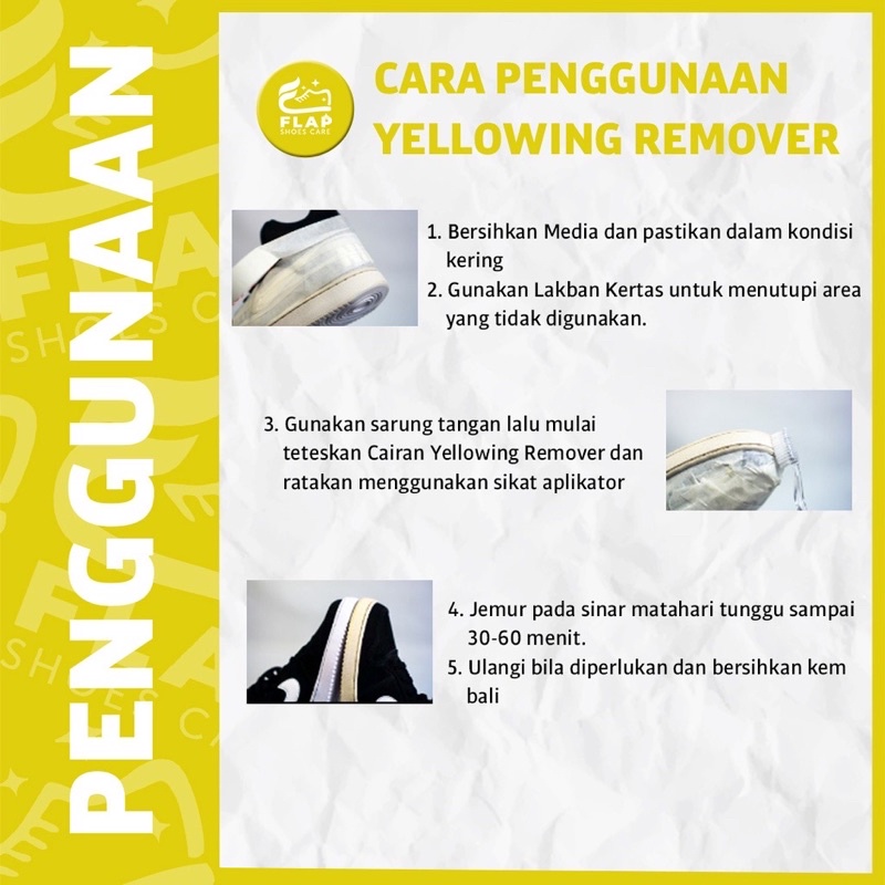FLAP Shoes Unyellowing Cairan Pemutih Untuk Midsole Sepatu yang Menguning 100ml