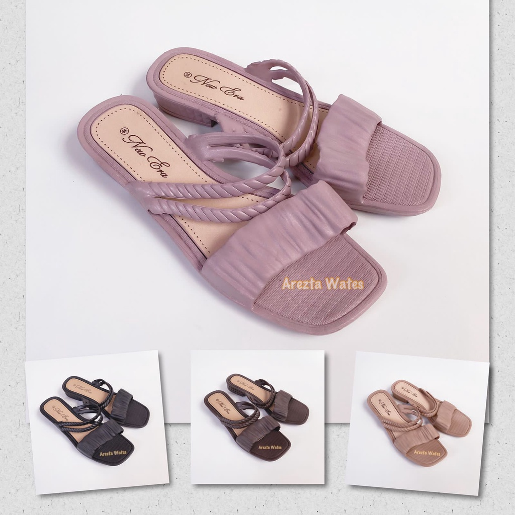 Sandal selop wanita karet slip on new era LB 10047