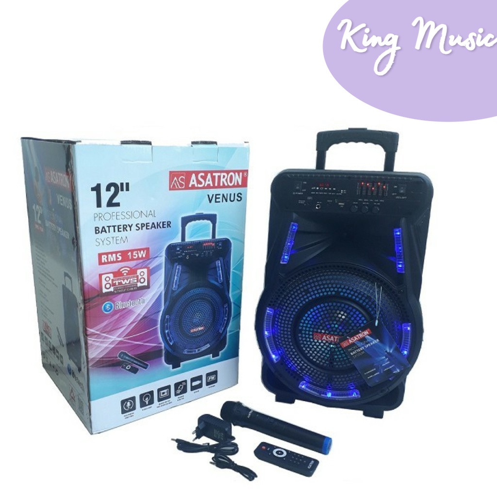 SPEAKER PORTABLE ASATRON VENUS HT 8880 UKM 12 INCH .