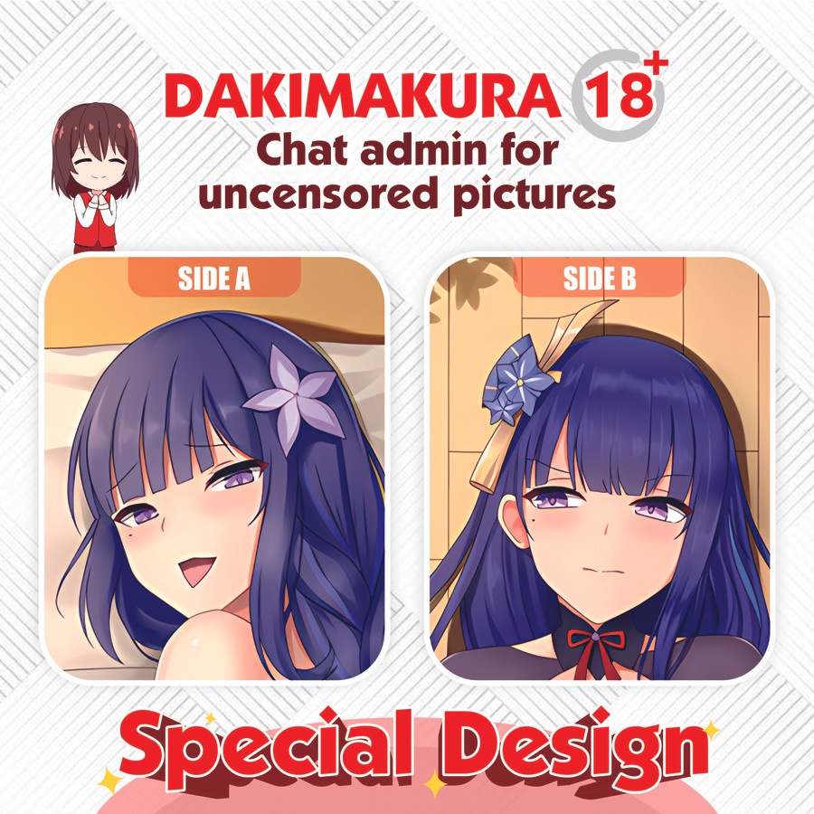 Dakimakura Raiden Shogun Baal Genshin Impact 150x50 cm (Cover Only)