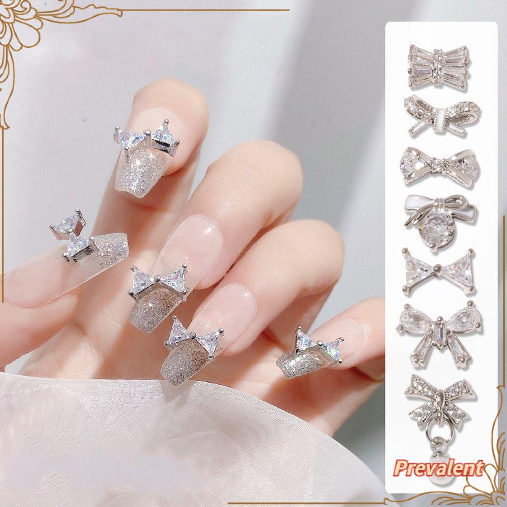 Preva Perhiasan Nail Art Alloy Zircon Berlian DIY Liontin Busur Kupu-Kupu