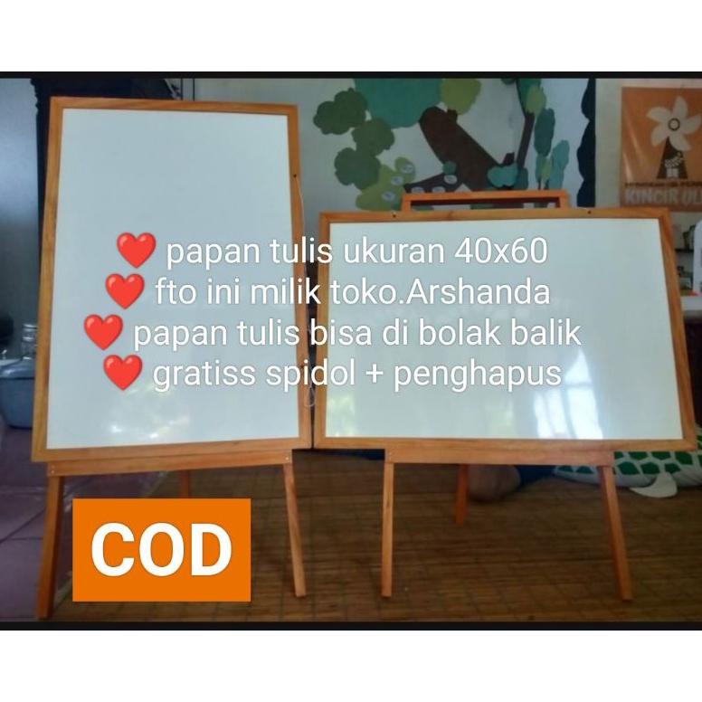 

GROSIR PAPAN TULIS 40X60 CM WHITE BOARD FREE SPIDOL+PENGHAPUS+PENYANGGA TERLARISS...,,,,,