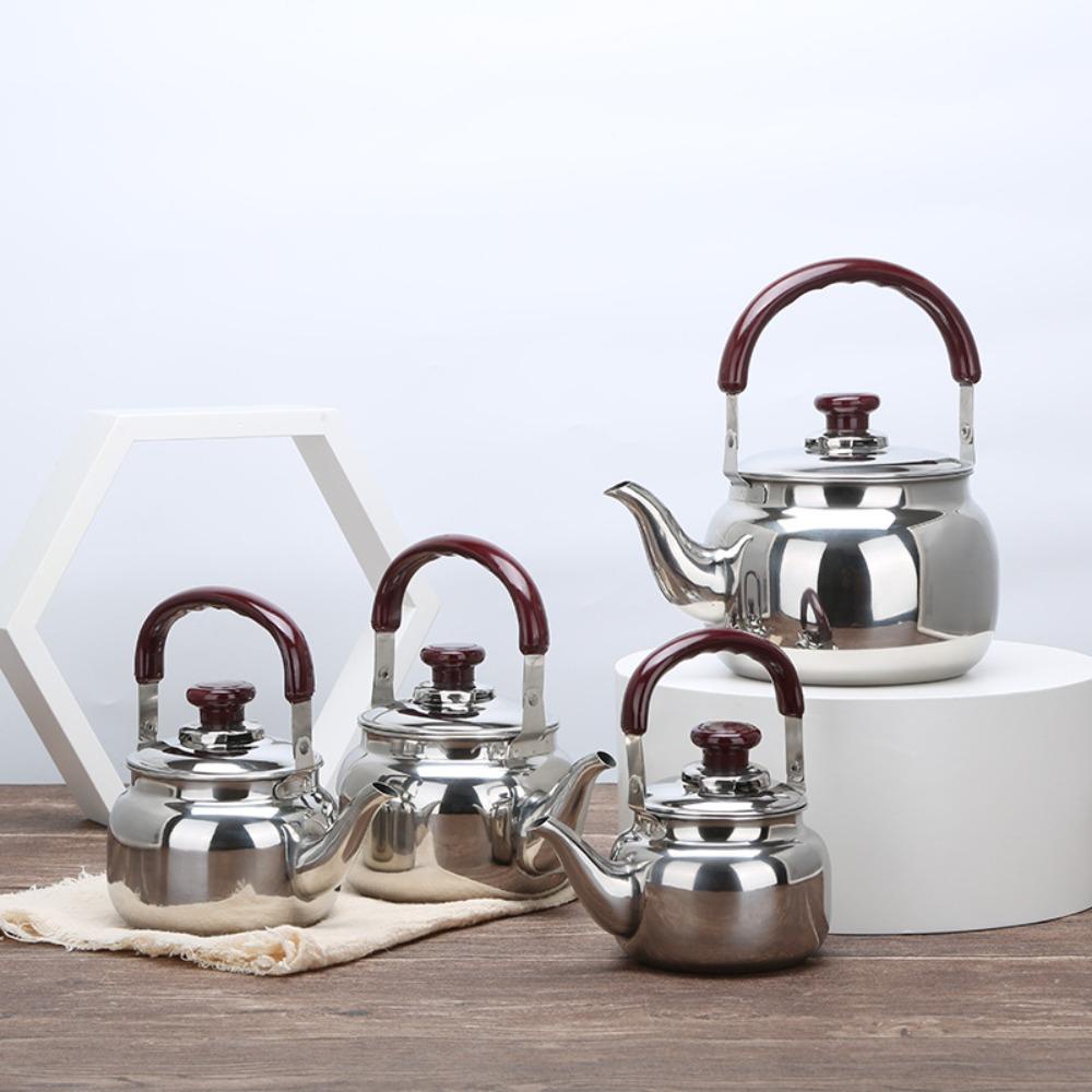 Solighter 0.5L/0.75L/1L/2L Whistling Kettle Kitchenware Untuk Kompor Gas Untuk Kantor Rumah Restoran Ergonomis Handle Teakettle