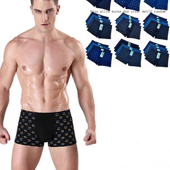 Model Keren Celana Dalam Pria Boxer Sexy Tipis Boxer Celana Pendek Pakaian dalam Pria Y02 [AB2]