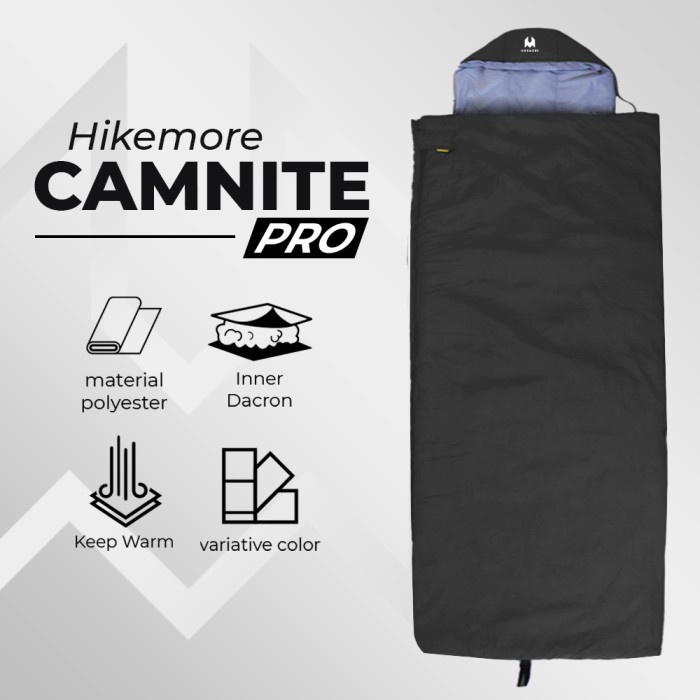 Kantung Tidur SB Camping Sleeping Bag Gunung Hikemore Camnite PRO - Black