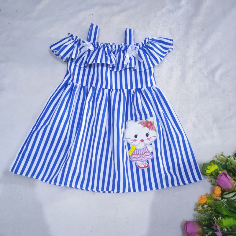 DRESS ANAK PEREMPUAN/BAJU ANAK PEREMPUAN/GAUN ANAK PEREMPUAN 1-2 TH / DRESS STRIP