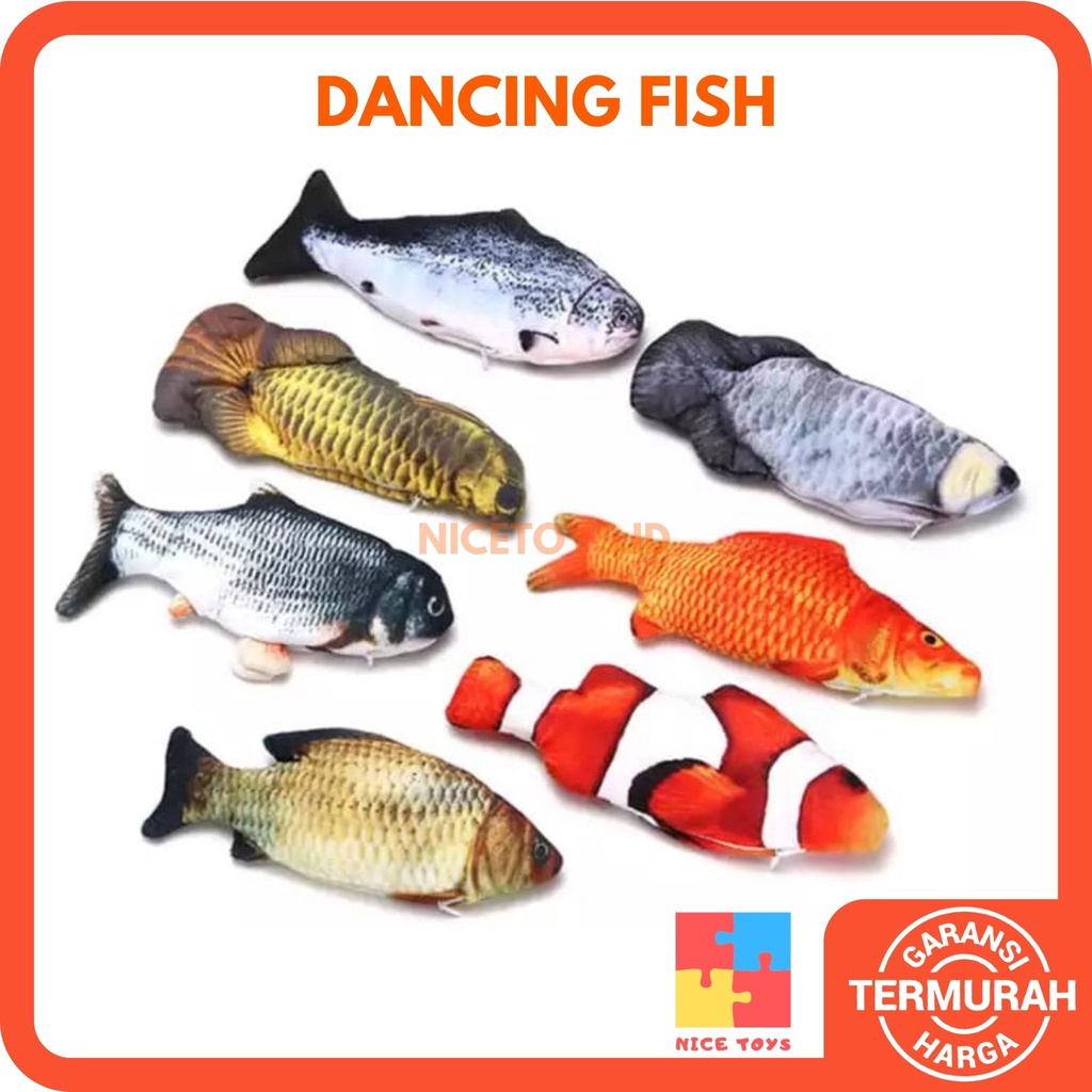 Dancing Fish Mainan Ikan Mainan Ikan Bergerak Mainan Ikan Interaktif Mainan Catnip Ikan Bergoyang Menari Boneka Ikan