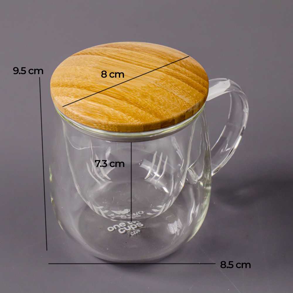 (FREE BUBLE+DUS) Gelas Cangkir Teh Tea Cup Mug with Infuser Filter - C225