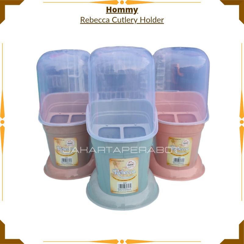 HOMMY-Tempat Sendok Garpu Tutup / Tempat Wadah Sendok Garpu Rebecca Cutlery Holder