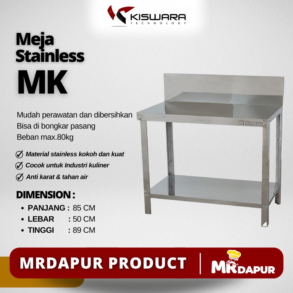 Meja Dapur Stainless Steel MrDapur MK