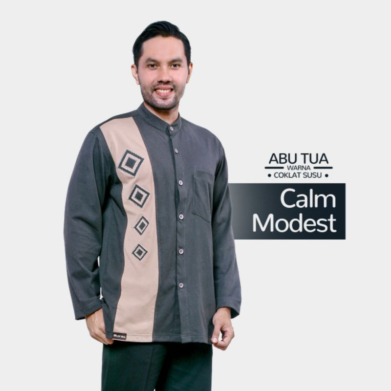 Mutif Man 28 Atasan Pria Lengan Panjang Koko Dewasa Katun