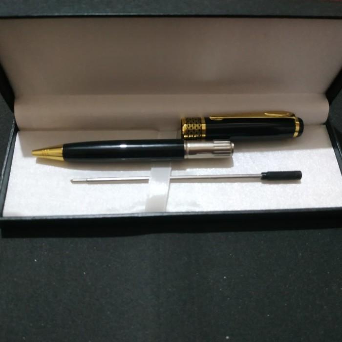 

Pen Promosi Metal Ballpoint 309 Lq Black Gold Trim Klip Emas Best Seller
