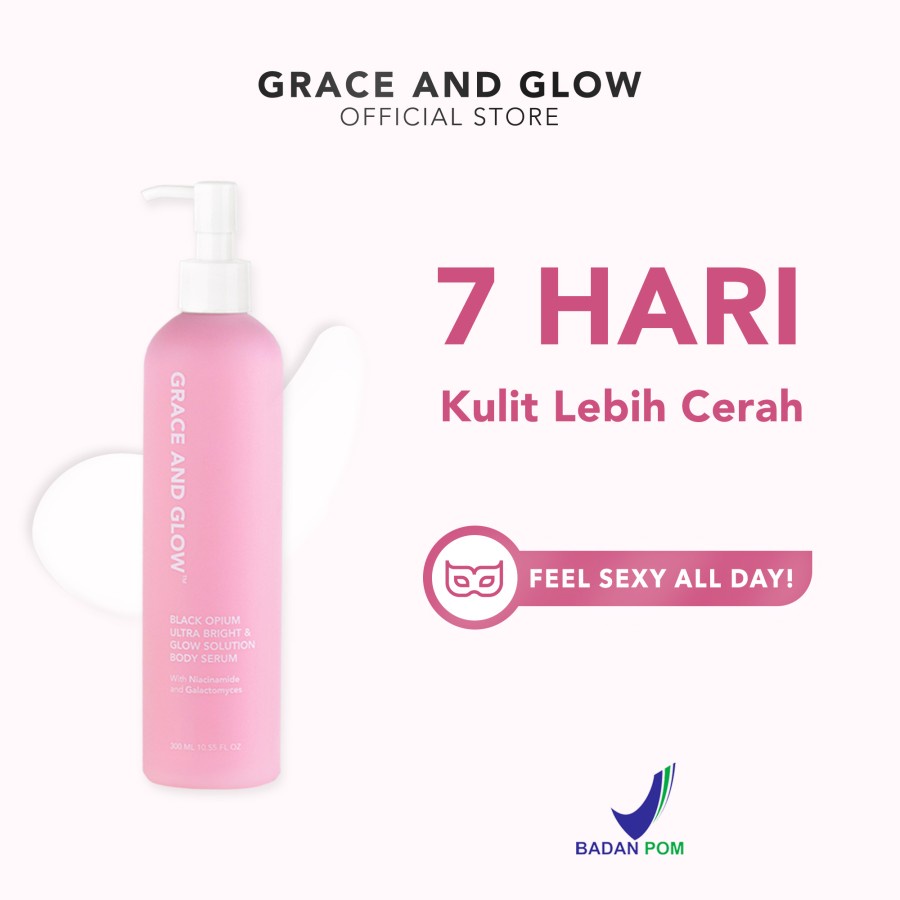 Serum Pemutih Badan Grace and Glow Black Opium Brightening Hand and Body Lotion Body Serum