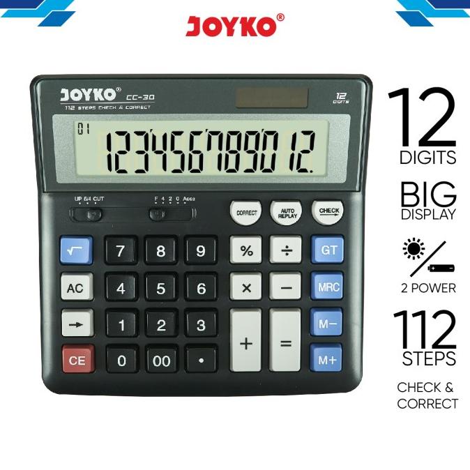 

Calculator / Kalkulator Joyko CC-30 / 12 Digits / Check Correct