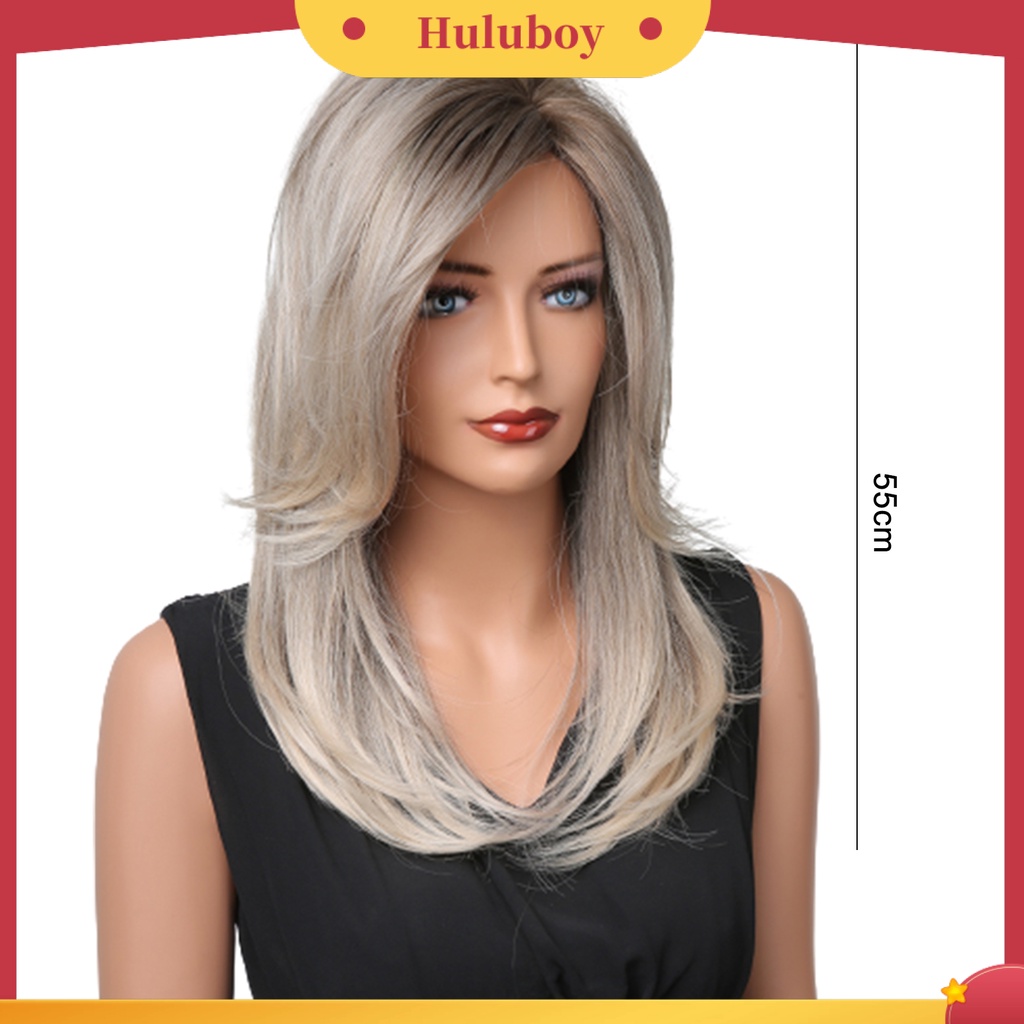 Wig Rambut Pendek Lurus Warna Abu-Abu Silver Untuk Alat Makeup