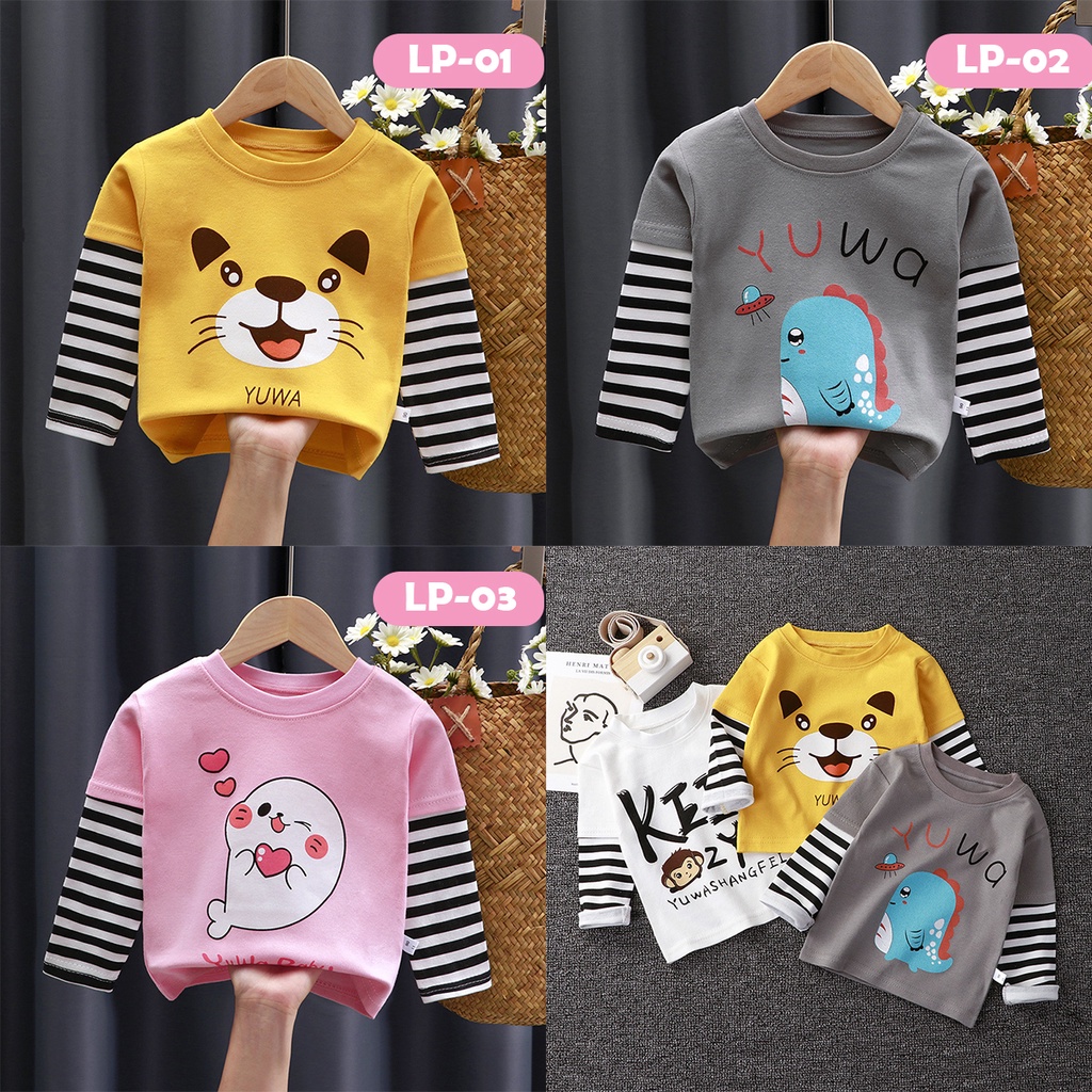 Baju Lengan Panjang Anak Bayi Laki-laki Perempuan Import