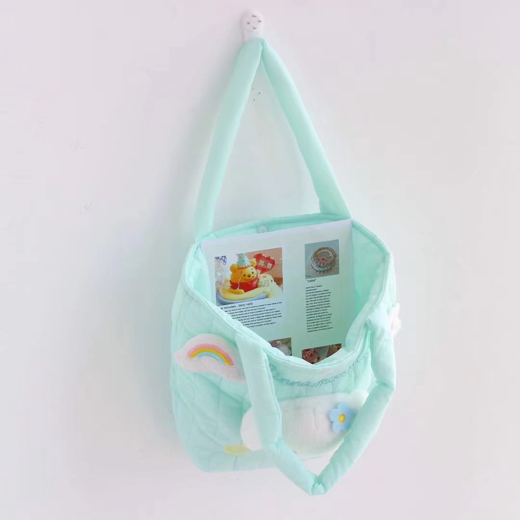 Tas Bahu Boneka Cartoon Color Bahan Plush