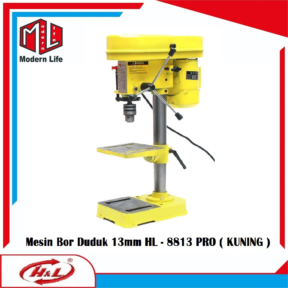 Mesin Bor Duduk 13mm / Bench Drill 13mm H&amp;L PRO 8813