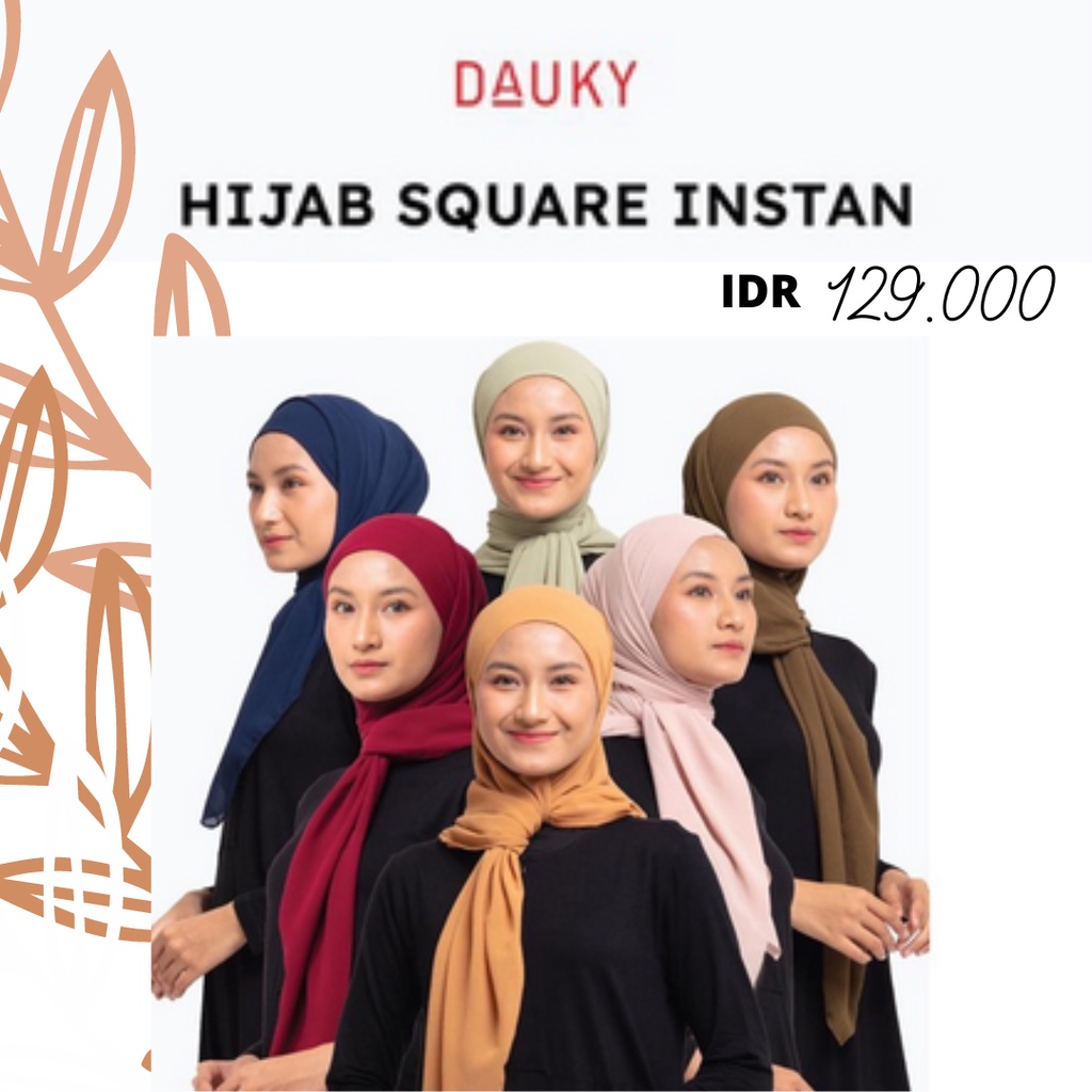 Dauky Hijab Jilbab Kerudung Instan - Hijab Square Instan