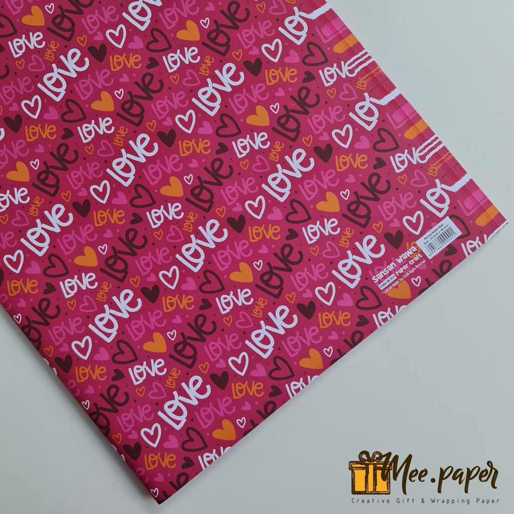 

Kertas Kado Sansan Wawa Motif Love Pink Dark, Bungkus / Wrapping Paper