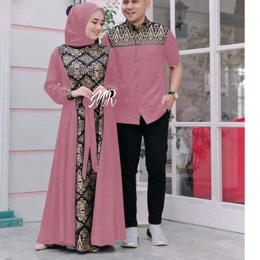 Kekinian Gamis Batik Kombinasi Polos 2022 Modern Couple Baju Muslim Pasangan  Busana Muslim Pasangan Gamis Set Baju Pasangan Baju Pasangan Suami Istri  Gamis Cople Pasangan Suami Istri Couple Pasangan Couple Suami Istri Batik Irwans .,