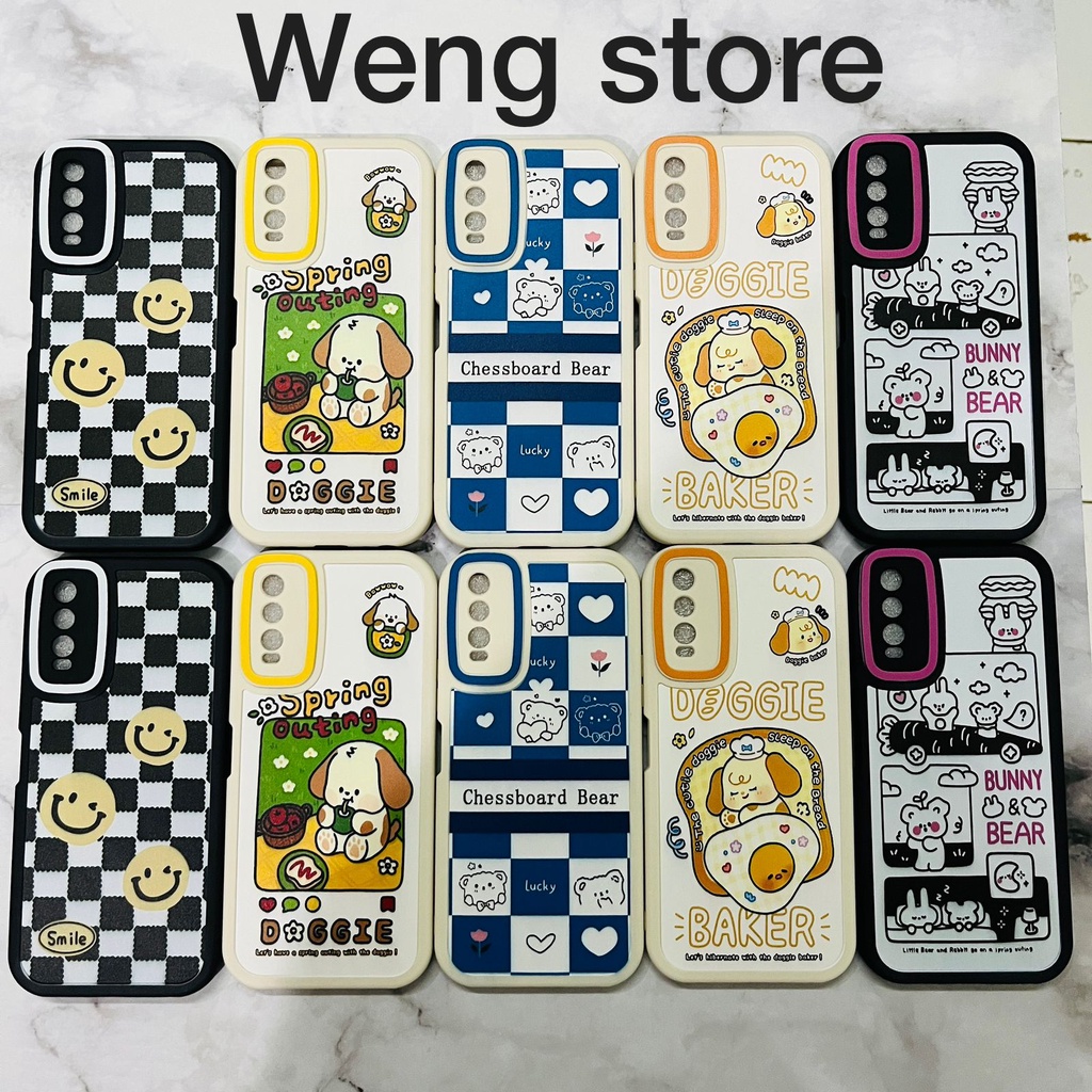 WENG Silikon Fnko Motif Chessboard Dll For Oppo A17 A5S F9 A12 A7 A3S A5 2020 A15 A15S A16 A16E A53 A54 A95 A57 A96 A1K Realme C2 C31 C30 C35 C11