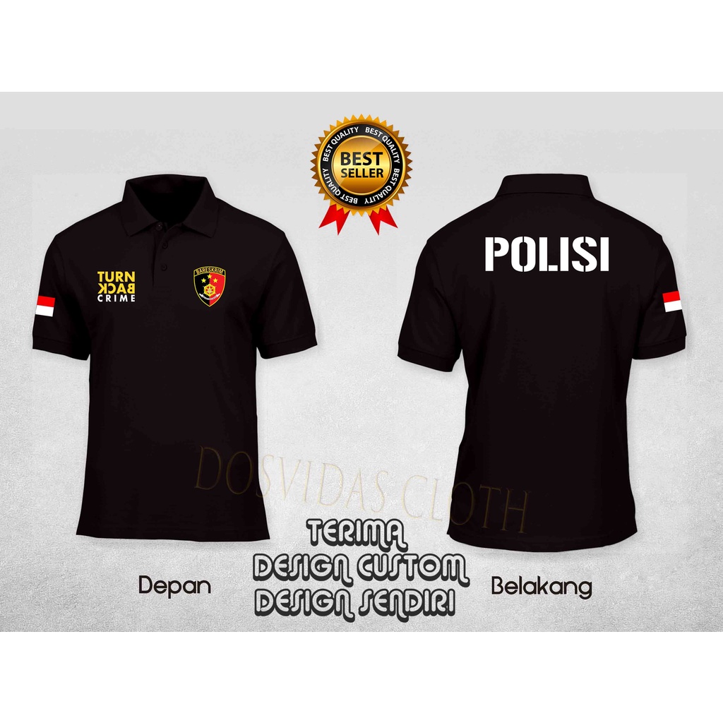 KAOS POLISI POLO KAOS KERAH BARESKRIM KEREN PRIA WANITA