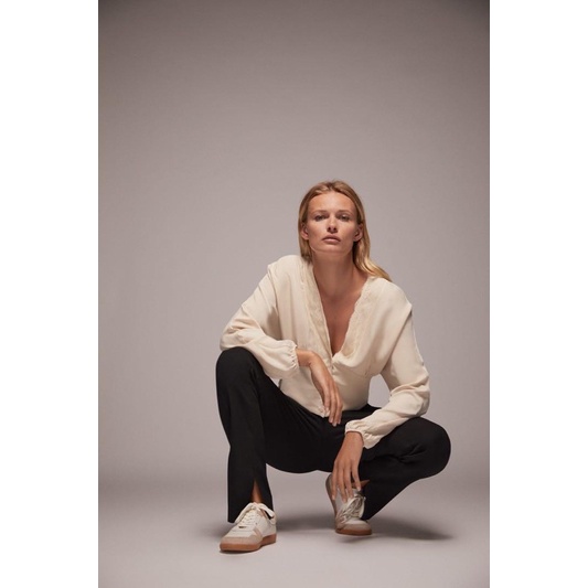 zara crop top long sleeve