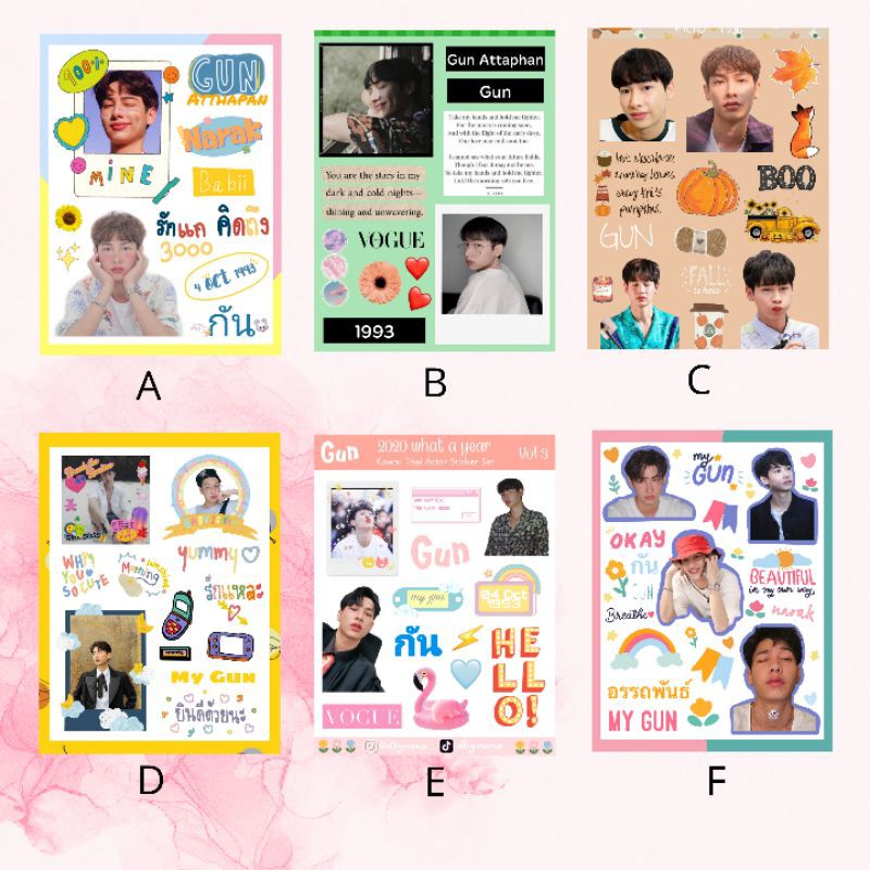 

STICKER SHEET GUN ATTHAPHAN GMM THAILAND- (Bisa COD) OFFGUN